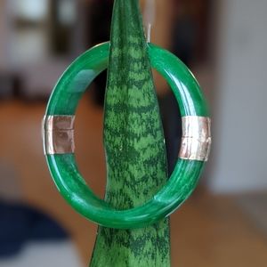 Real Jade Bracelet Gold Plated